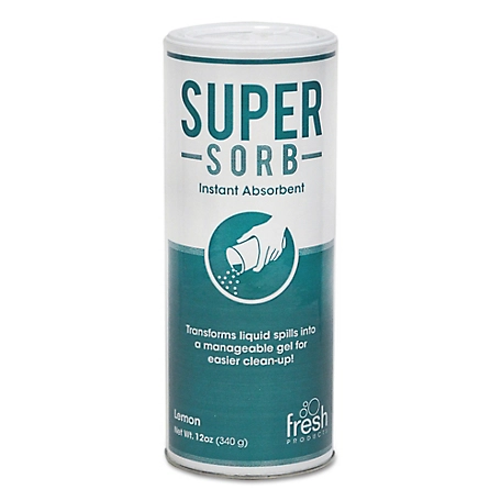 Fresh Products Super-Sorb Liquid Spill Absorbent, Lemon Scent, FRS614SSEA