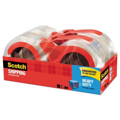 Image showing  1.88 in. x 54.6 yd. 3850 Heavy-Duty Packaging Tape with Dispenser, 4-Pack