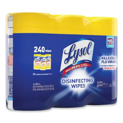 Image showing  Disinfecting Wipes, Lemon and Lime Blossom, 80 ct., 3-Pack