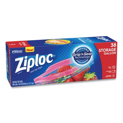 Ziploc Double Zipper Storage Bags, 1 gal., 38-Pack