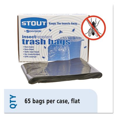 Image showing  55 gal. Insect-Repellent Trash Bags, 2 mil, 65 ct.