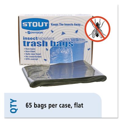 Image showing  45 gal. Insect-Repellent Trash Bags, 2 mil, 65 ct.