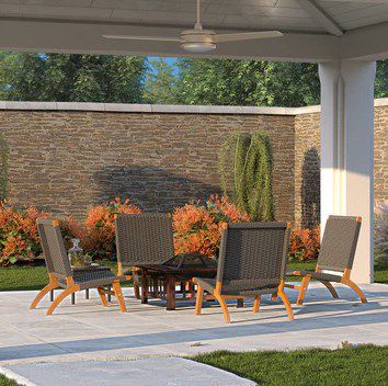 Image showing  31.75 in. Foxdale Square Wood-Burning Fire Pit