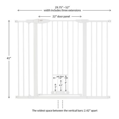 Image showing 6 th MyPet Extra Tall and Wide Easypass Walk-Through Metal Pet Gate