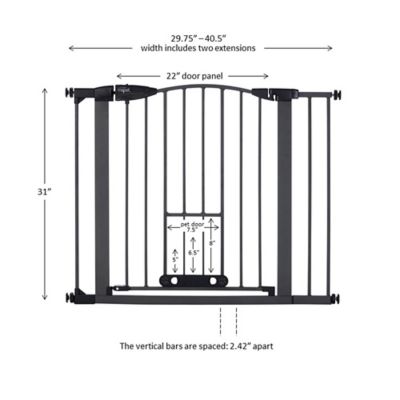 Image showing  Wide Deco Easypass Metal Pet Gate