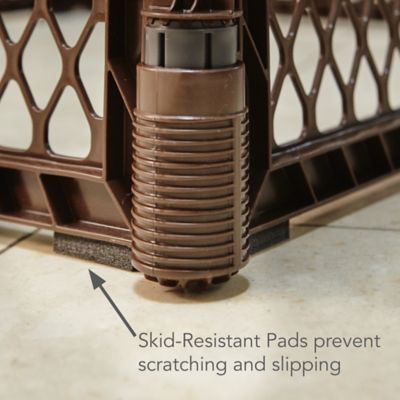 Image showing  Extra Wide Plastic Pet Gate with Small Pet Door