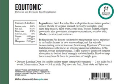 Image showing  Equitonic Nutritional Horse Feed Supplement, 32 oz.