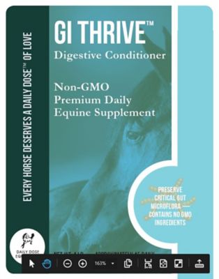 Image showing  Gi ThriveEQ Digestive Supplement for Horses, 96 oz.