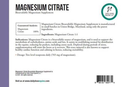 Image showing  Magnesium Citrate Horse Supplement, 96 oz.