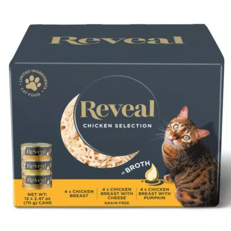 Reveal Chicken Cheese and Pumpkin Wet Adult Cat Food 12 Count 2.47 oz Wet Cat Food