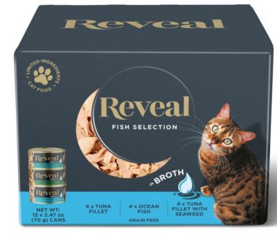 Reveal Cat Can 12x2.47oz Multipack Fish Selection