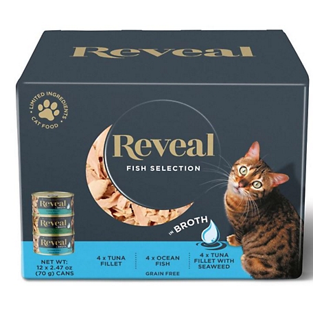 Reveal Cat Can 12x2.47oz Multipack Fish Selection