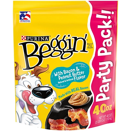 Purina Beggin' Strips Bacon and Peanut Butter Flavor with Real Meat Dog Treats