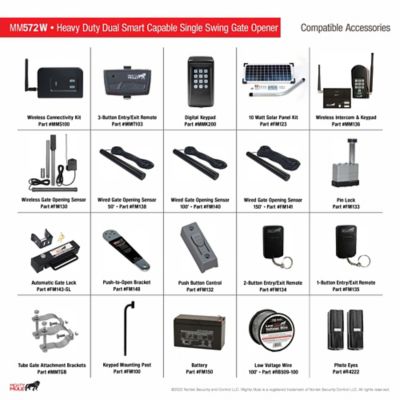 Image showing  Dual Swing Heavy-Duty Smart Capable Gate Opener for Gates Up To 18 ft. Long or 850 lb. Per Gate Leaf