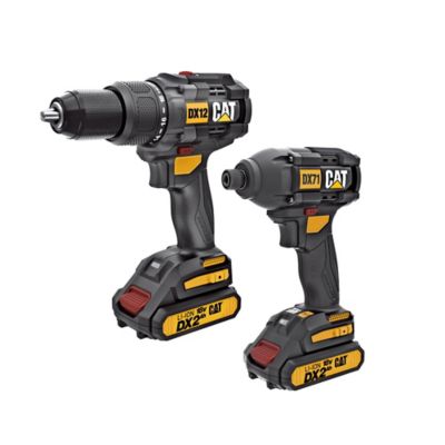 CAT Cordless 18V Hammer Drill & Impact Driver Tool Kit, 2 pc.