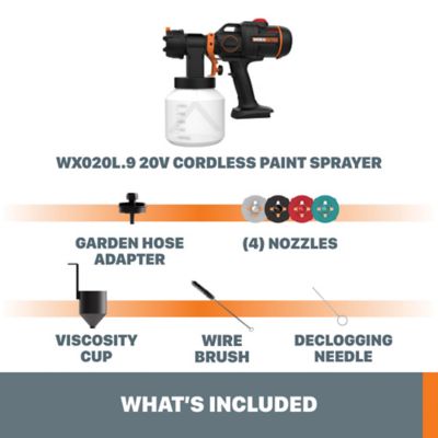 Image showing  20V HVLP Paint Sprayer Tool Only, Battery & Charger Sold Separately, WX020L.9