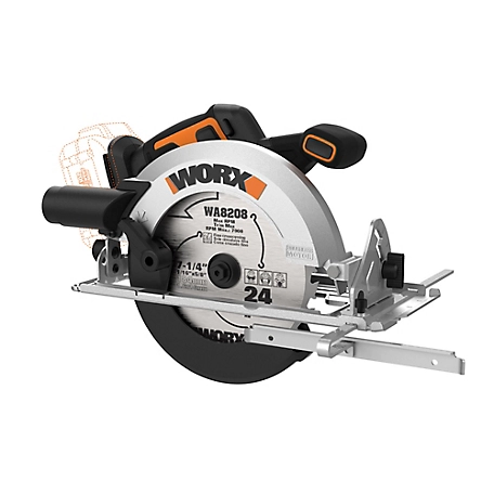 WORX 20V Bl 7 1/4 in. Circular Saw Tool Only Battery & Charger Sold Separately, WX520L.9