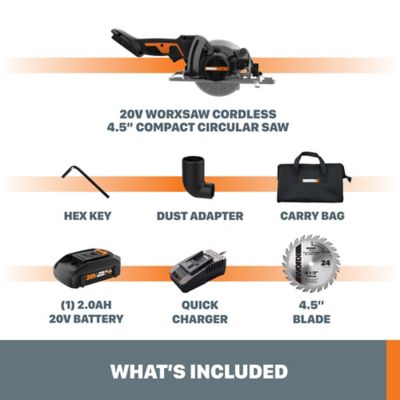 Image showing  20V 4-1/2 in. Nitro Powershare Brushless Circular Trim Saw with Battery and Quick Charger