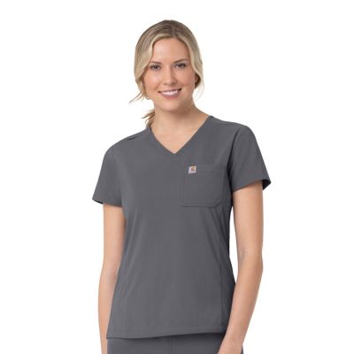 Carhartt Women's Rugged Flex Multi-Pocket Modern Fit Tuck-In Scrub Top