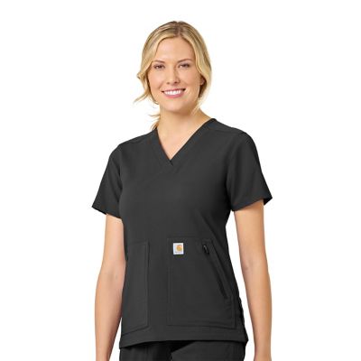Carhartt Women's Rugged Flex 4-Pocket Modern Fit V-Neck Scrub Top