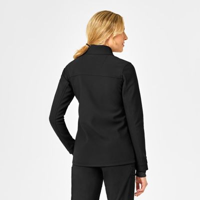 Image showing  Women's Rugged Flex Bonded Fleece 3-Pocket Modern Fit Scrub Jacket