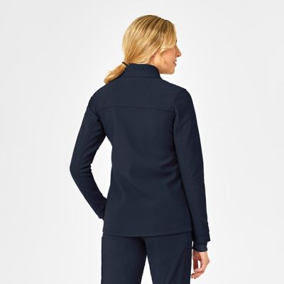 Image showing  Women's Rugged Flex Bonded Fleece 3-Pocket Modern Fit Scrub Jacket