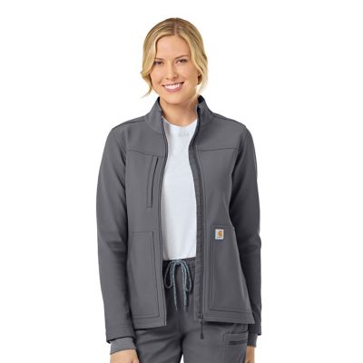 Carhartt Women's Rugged Flex Bonded Fleece 3-Pocket Modern Fit Scrub Jacket