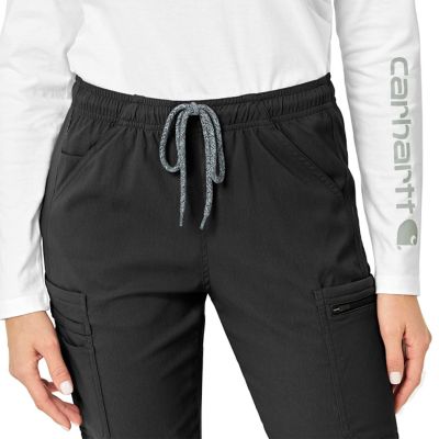 Image showing  Women's Rugged Flex Peak 9-Pocket Mid-Rise Cargo Jogger Scrub Pants