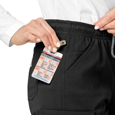 Image showing  Women's Rugged Flex Peak 9-Pocket Mid-Rise Cargo Jogger Scrub Pants