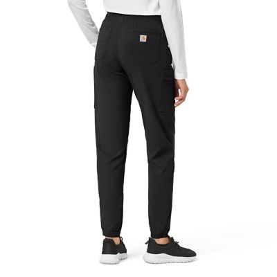 Image showing  Women's Rugged Flex Peak 9-Pocket Mid-Rise Cargo Jogger Scrub Pants