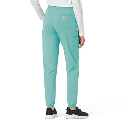 Image showing  Women's Rugged Flex Peak 9-Pocket Mid-Rise Cargo Jogger Scrub Pants
