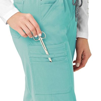 Image showing  Women's Rugged Flex Peak 9-Pocket Mid-Rise Cargo Jogger Scrub Pants