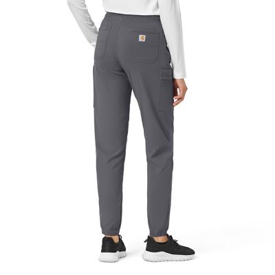 Image showing  Women's Rugged Flex Peak 9-Pocket Mid-Rise Cargo Jogger Scrub Pants