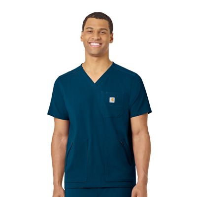 Carhartt Men's 5-Pocket Modern Fit V-Neck Scrub Top