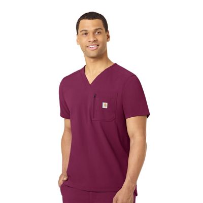 Carhartt Men's Rugged Flex 2-Pocket Modern Fit Tuck-In Scrub Top