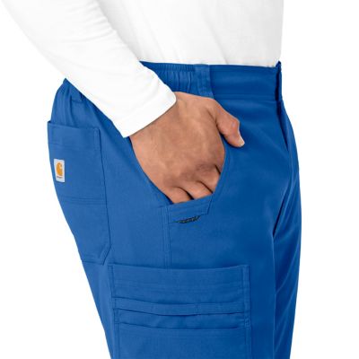 Image showing  Men's Rugged Flex 10-Pocket Straight Mid-Rise Cargo Scrub Pants