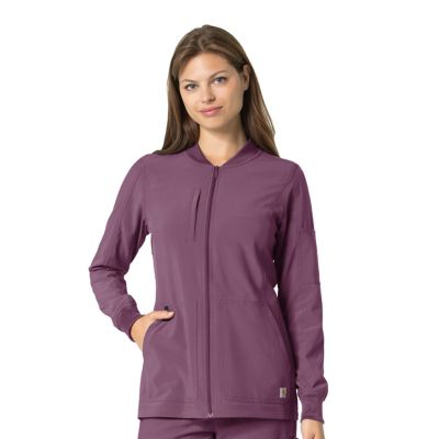 Carhartt Women's Front Zip 9-Pocket Utility Scrub Jacket