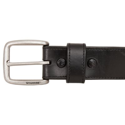 Image showing 1 th Wolverine Men's Leather Signature Jean Belt, 1.5 in.