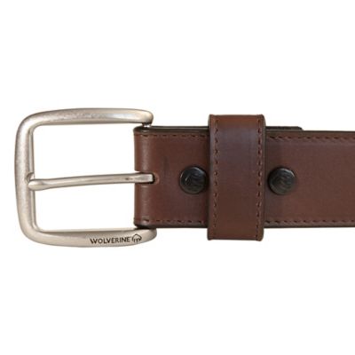 Image showing 2 th Wolverine Men's Leather Signature Jean Belt, 1.5 in.