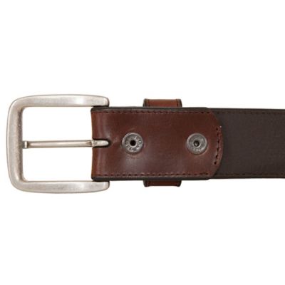 Image showing 3 th Wolverine Men's Leather Signature Jean Belt, 1.5 in.