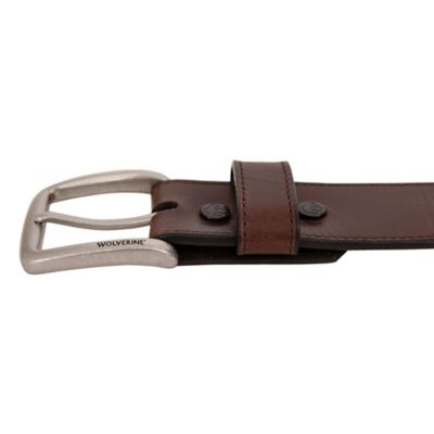 Image showing 6 th Wolverine Men's Leather Signature Jean Belt, 1.5 in.
