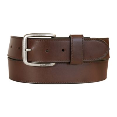 Wolverine Men's Leather Signature Jean Belt, 1.5 in.