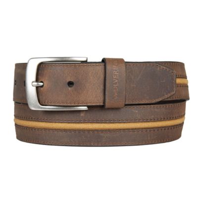 Wolverine Men's Canvas/Leather Belt, 1.5 in.