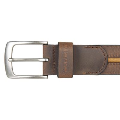 Image showing  Men's Canvas/Leather Belt, 1.5 in.
