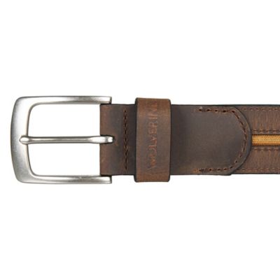 Image showing  Men's Canvas/Leather Belt, 1.5 in.