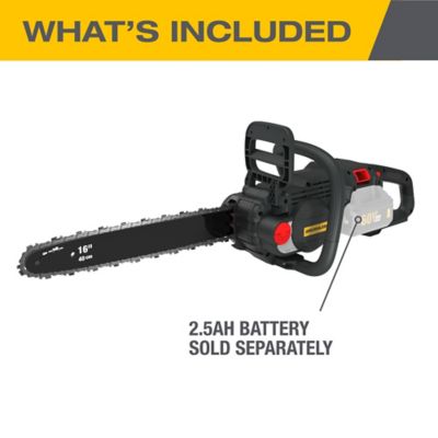 Image showing  16 in. 60V Cordless Chainsaw, Battery and Charger Not Included