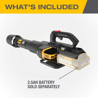 Image showing 9 th CAT 135 MPH/700 CFM 60V Cordless Handheld Leaf Blower, Battery and Charger Not Included