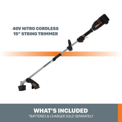 Image showing  Nitro 15 in. 40V Straight Shaft Cordless String Trimmer, Battery and Charger Not Included, Driveshare Attachment-Capable