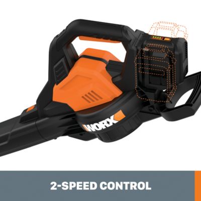 Image showing 5 th WORX Nitro TriVac 185 MPH/350 CFM 40V Cordless 3-in-1 Handheld Leaf Blower, Vac and Mulcher, Battery and Charger Not Included