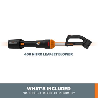 Image showing 5 th WORX Nitro 125 MPH/620 CFM 40V Cordless Handheld Leaf Blower, Battery and Charger Not Included